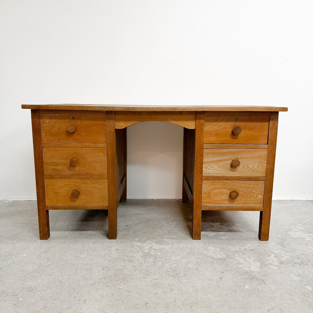 Vintage Early 20th Century Oak Desk