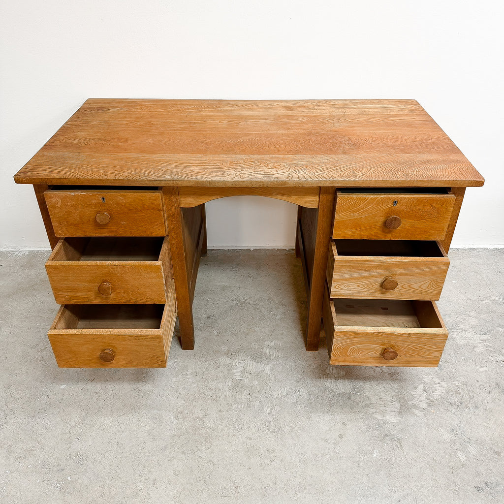 Vintage Early 20th Century Oak Desk