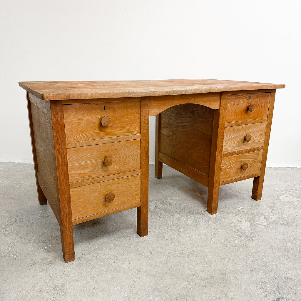 Vintage Early 20th Century Oak Desk