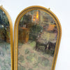 Vintage Gilt Framed Set of 3 Arched MottlePatch Pattern Backed Mirrors