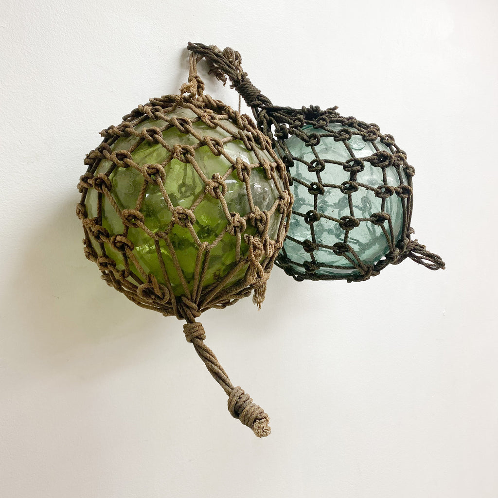 Vintage Glass Fishing Float Buoys - 2x available