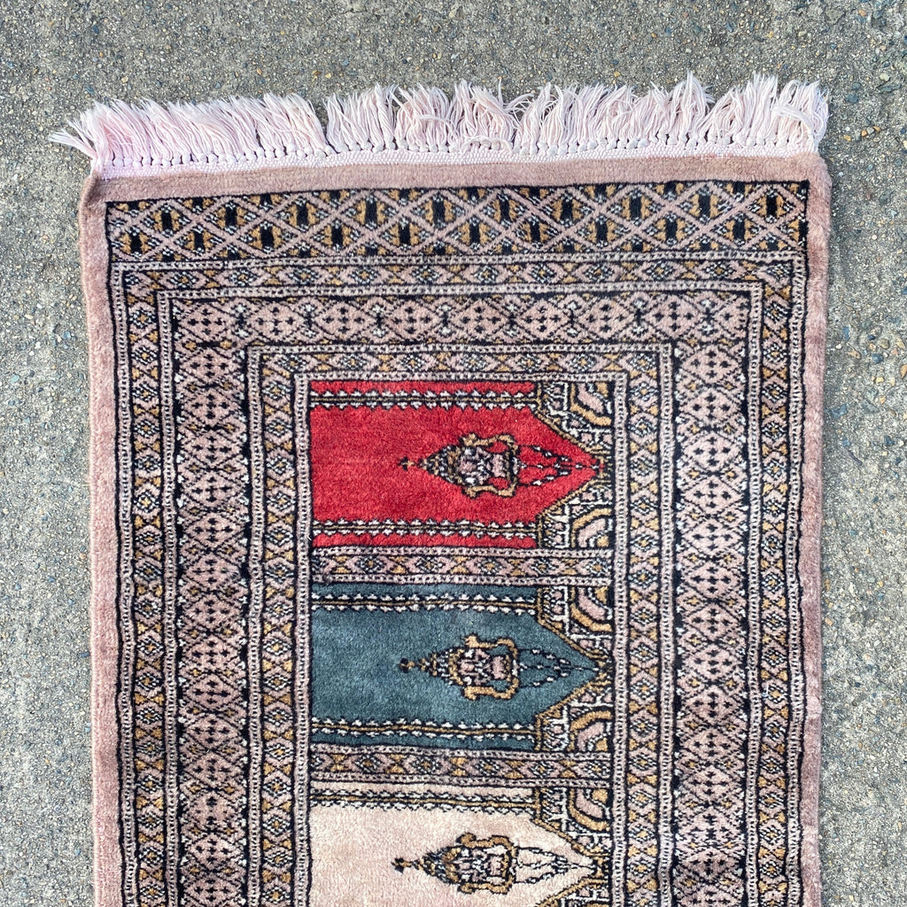 Vintage Hand Knotted Wool Rug