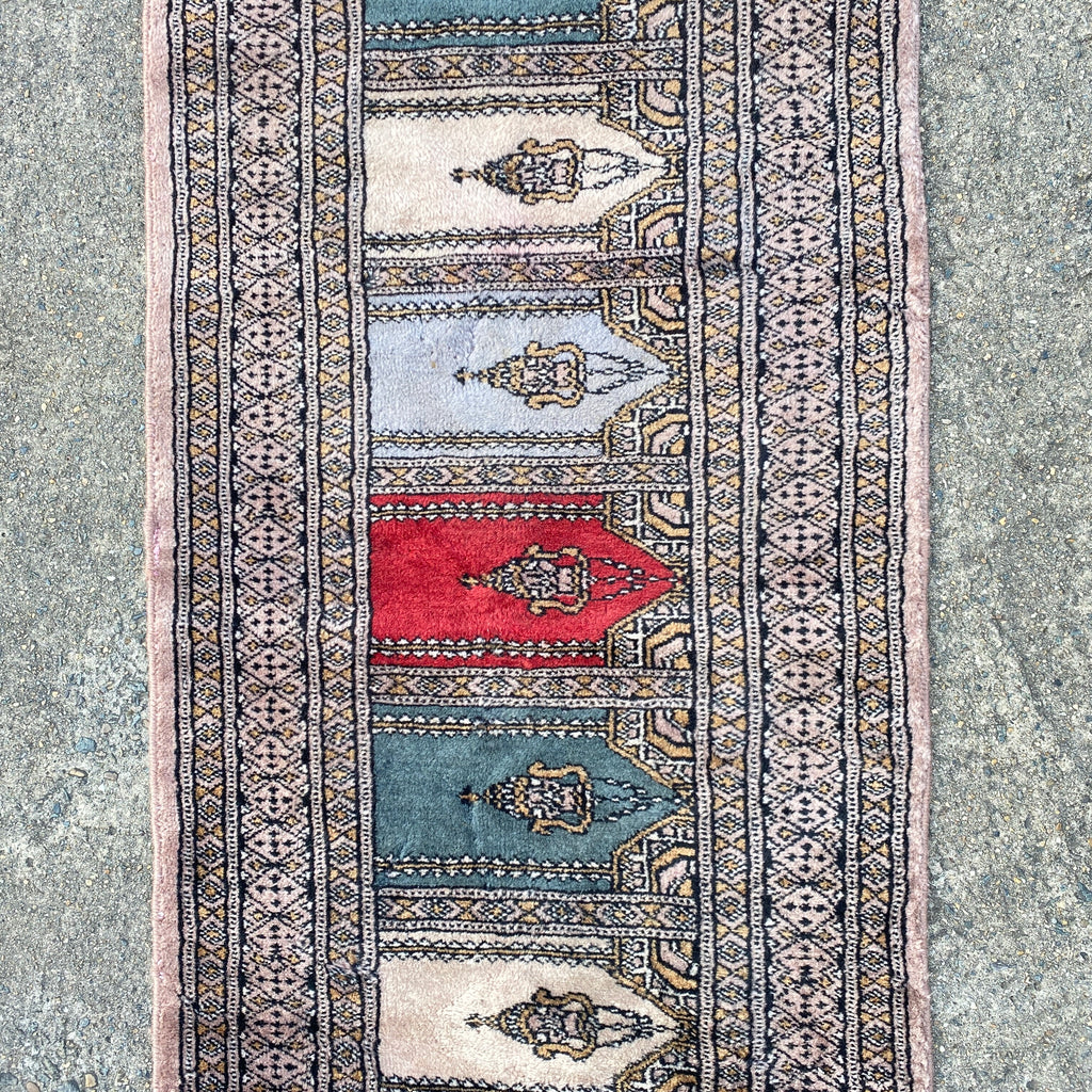 Vintage Hand Knotted Wool Rug