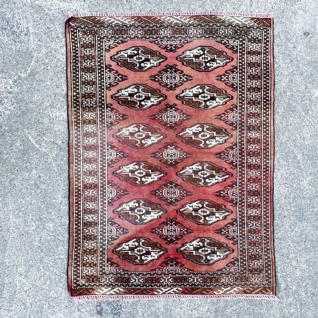 Vintage Hand Knotted Wool Rug