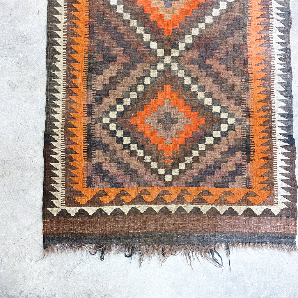 Vintage Hand Woven Wool Kilim Rug