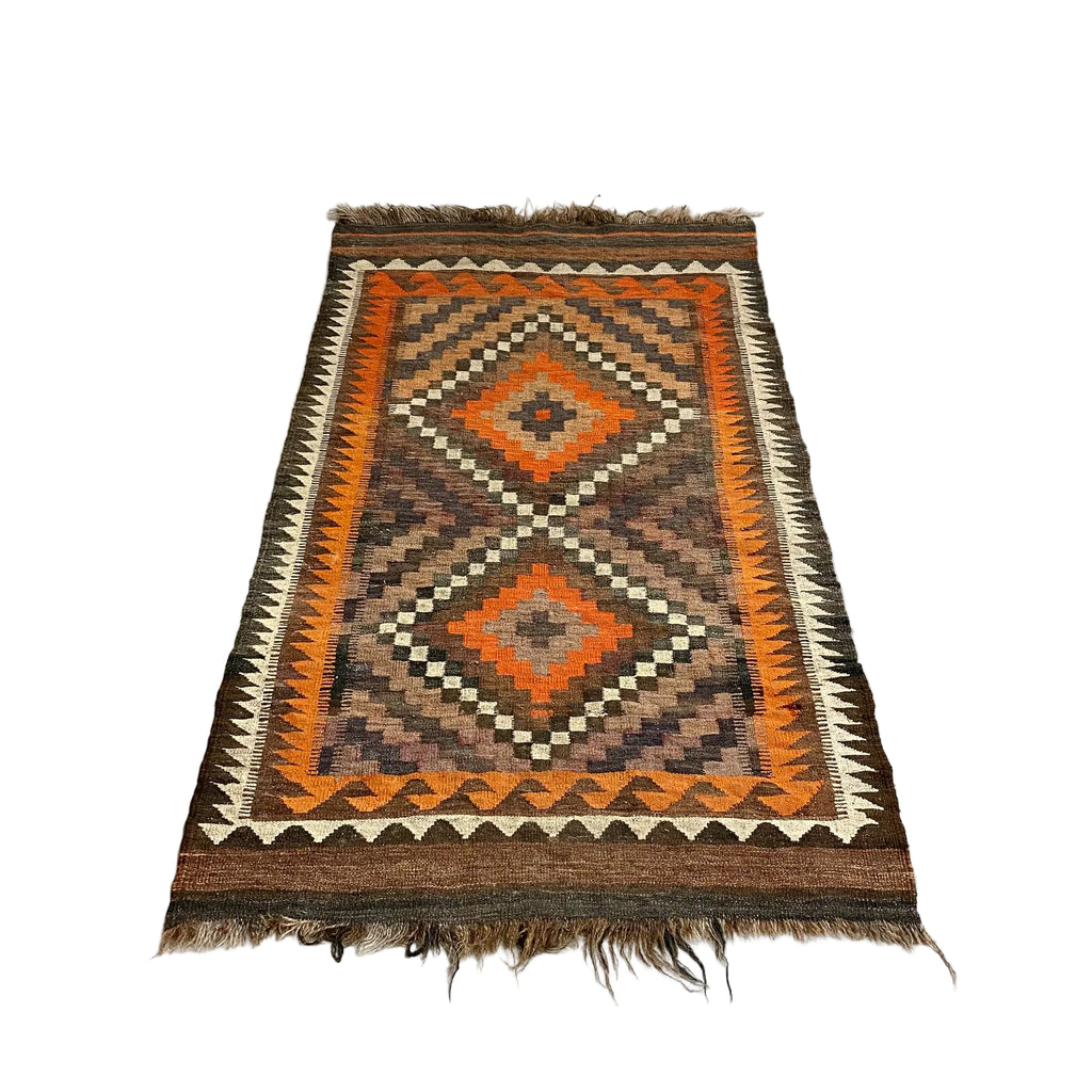 Vintage Hand Woven Wool Kilim Rug