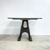 Vintage Italian Marble Console Table with Industrial Cast Iron Base