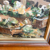 Vintage Italian Oil Painting Of Market Scene