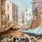 Vintage Italian Oil Painting Of Market Scene