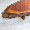 Vintage Live Edge Slab Cut Solid Wood Coffee Table