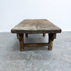 Vintage Low Oriental Side Table Well Weathered Rustic Finish