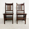 Vintage Mahogany Metamorphic Library Step Chair