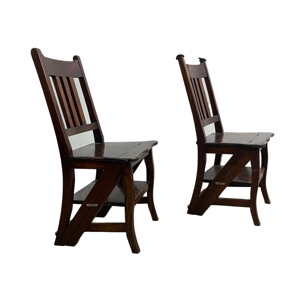Vintage Mahogany Metamorphic Library Step Chair