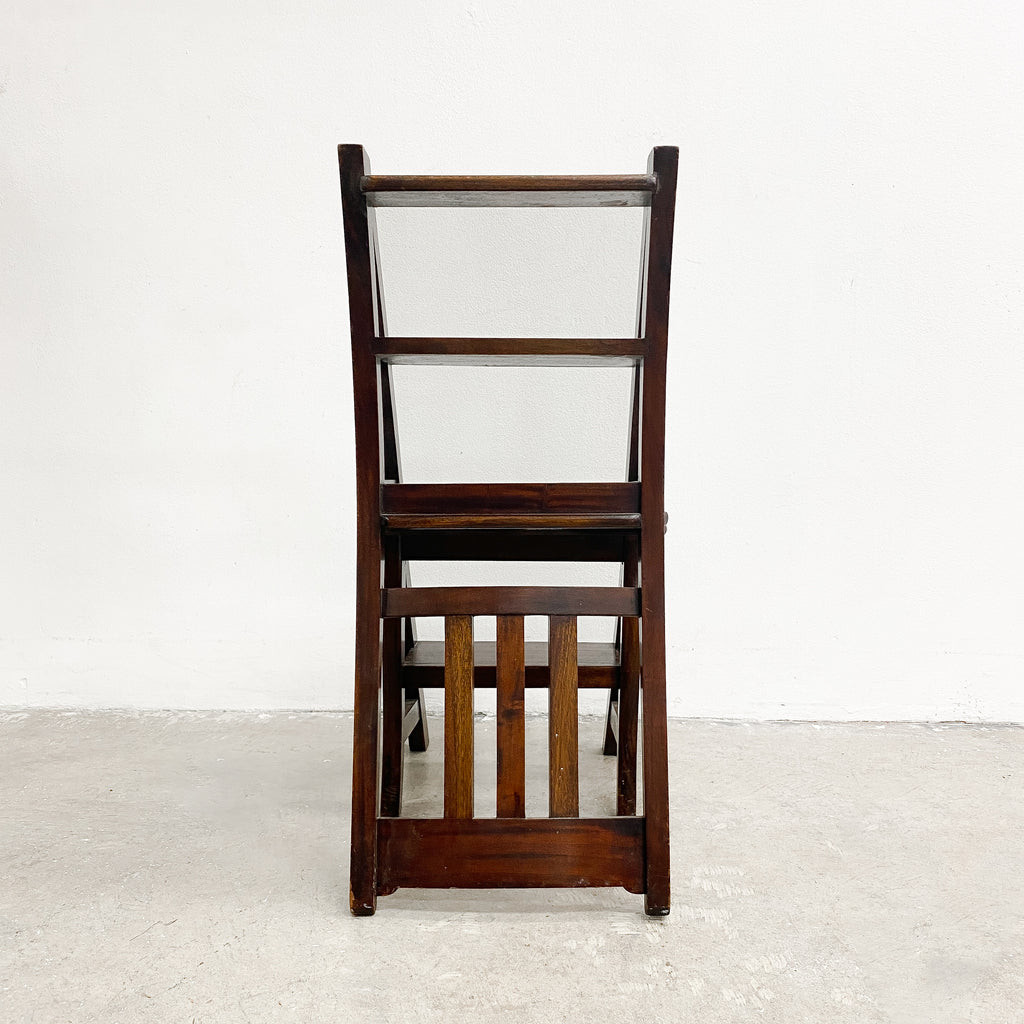 Vintage Mahogany Metamorphic Library Step Chair