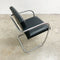 Set Of 6 Mies Van Der Rohe Brno Style Black Leather And Chrome Cantilever Chairs