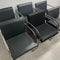 Set Of 6 Mies Van Der Rohe Brno Style Black Leather And Chrome Cantilever Chairs