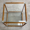 Vintage Modernist Glass Top Coffee Side Table