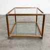 Vintage Modernist Glass Top Coffee Side Table