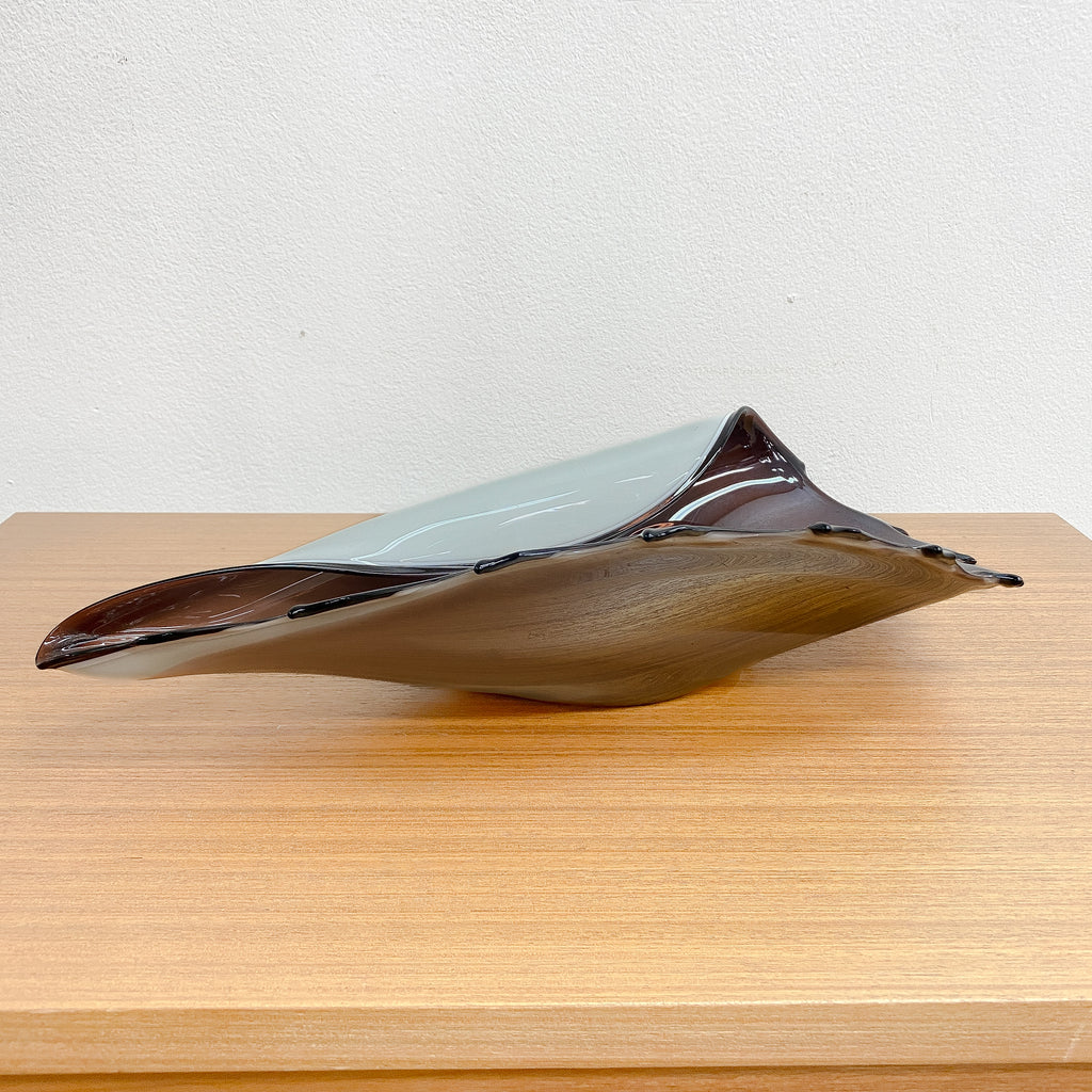 Vintage Murano Art Glass Shell Shape Bowl