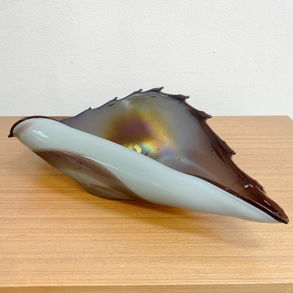 Vintage Murano Art Glass Shell Shape Bowl