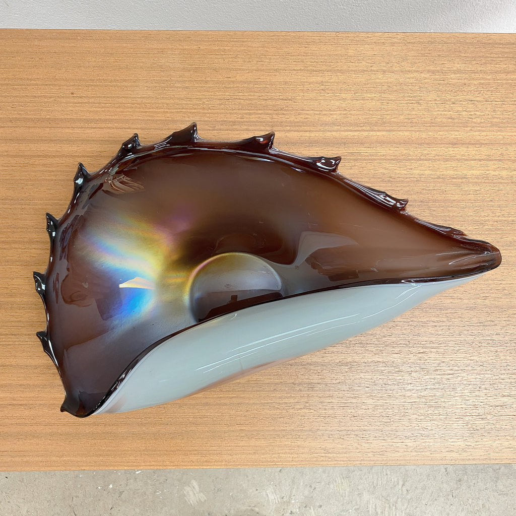 Vintage Murano Art Glass Shell Shape Bowl