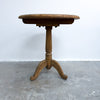 Vintage Oak Wine Or Side Table With Tri-foot Base