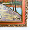 Vintage Oil On Canvas European Country Landscape Painting
