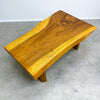 Vintage Organic Form Solid Wood Slab Coffee Table