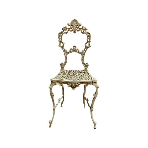 Vintage Ornate Cast Iron Chair