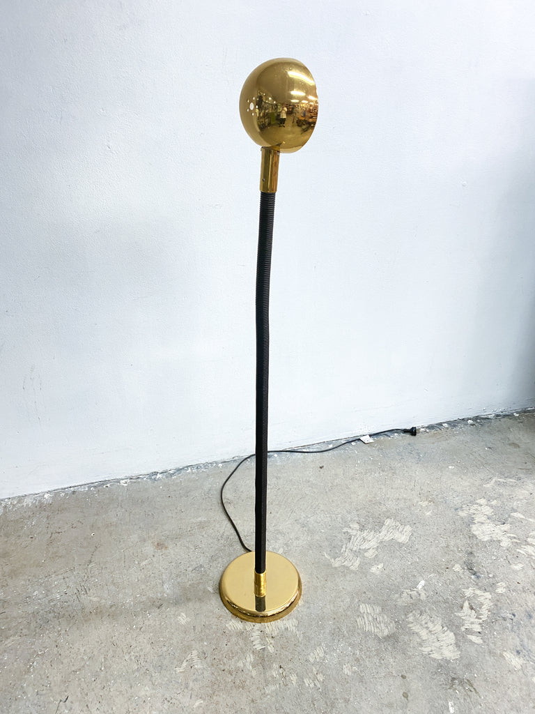Vintage Oslo Gold Chrome Gooseneck Floor Lamp