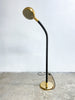 Vintage Oslo Gold Chrome Gooseneck Floor Lamp