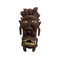 Vintage Pacific Island Tribal Wooden Head Carving Sculpture With Mother Of Pearl