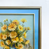 Vintage Painting Daisies In Blue Vase Signed By Artist