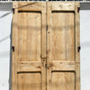 Vintage Pair Of Carved Baltic Pine Egyptian French Doors