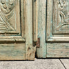 Vintage Pair Of Carved Baltic Pine Egyptian French Doors