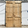 Vintage Pair Of Carved Baltic Pine Egyptian French Doors