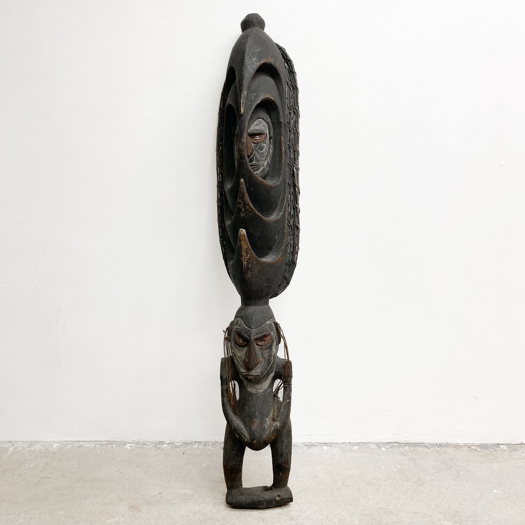 Vintage Papua New Guinea Carved Tribal Figure Statue