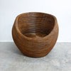 Vintage Pencil Reed 'Pod' Armchair And Side Table