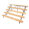 Vintage Pine and Wrought Steel Bleacher Seating Stand