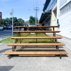 Vintage Pine and Wrought Steel Bleacher Seating Stand