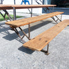 Vintage Pine and Wrought Steel Bleacher Seating Stand