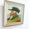 Vintage Portrait Painting Of Old Fisherman 