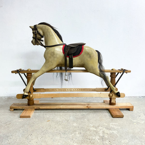 Vintage English Childs Platform Rocking Horse