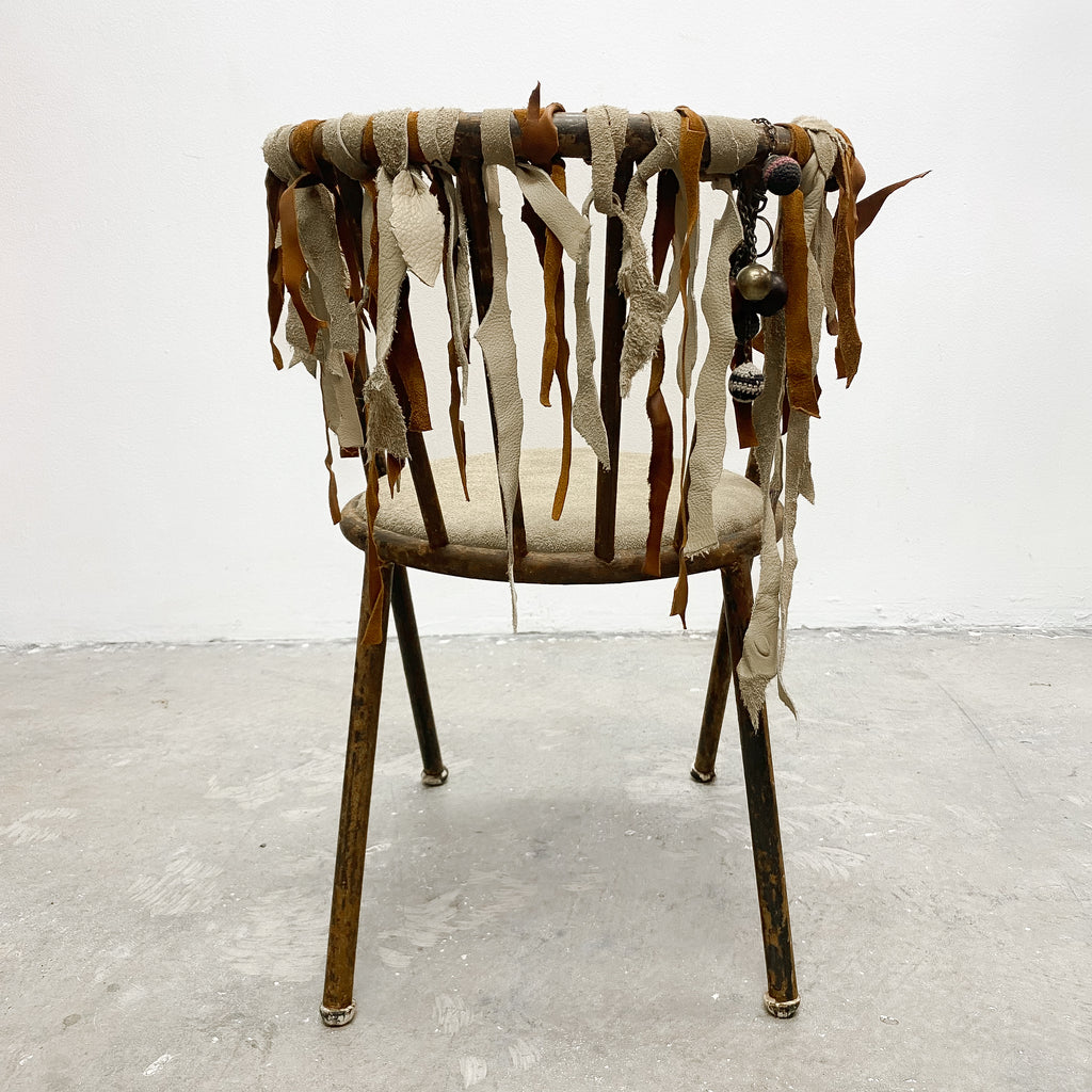 Vintage Rustic Leather Armchair 