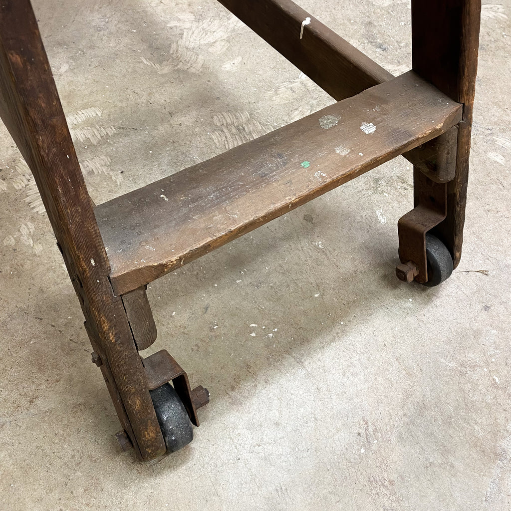 Vintage Rustic Industrial A Frame Library Ladder