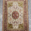 Vintage Silk Hand Knotted Isfahan Rug