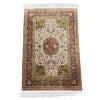 Vintage Silk Hand Knotted Isfahan Rug