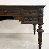 Vintage Solid Oak Carved Desk