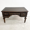 Vintage Solid Oak Carved Desk