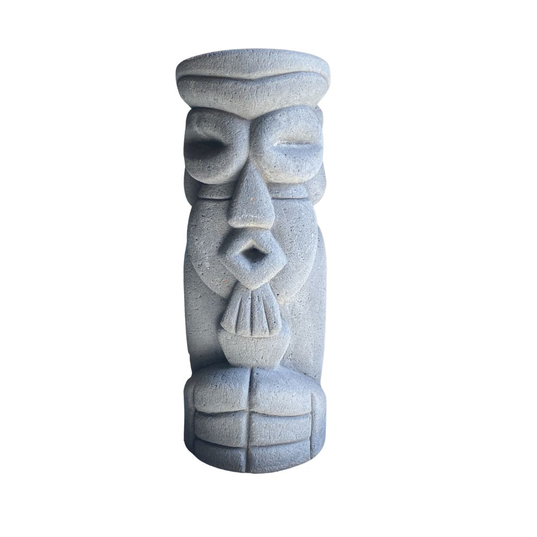 Vintage Tiki Totoms In Cast Concrete